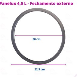 Borracha de Silicone Panela de Pressão Panelux 4,5 Litros Fechamento Externo - 3
