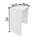 Ver imagem 4 de Penteadeira Elegante Escrivaninha Moderna MDP Resistente:Branco