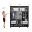 Ver imagem 4 de Guarda Roupa 3 Portas 4 Gavetas Com Pés Serenity Yescasa