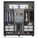 Ver imagem 6 de Guarda Roupa 3 Portas 4 Gavetas Com Pés Serenity Yescasa