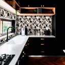 Ver imagem 1 de Saldão - Papel de Parede Pastilha Lavável para Cozinha Metálica Mosaico Escovado