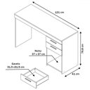 Ver imagem 3 de Mesa para Escritório Home 2 Gavetas Freijó - Pnr Móveis