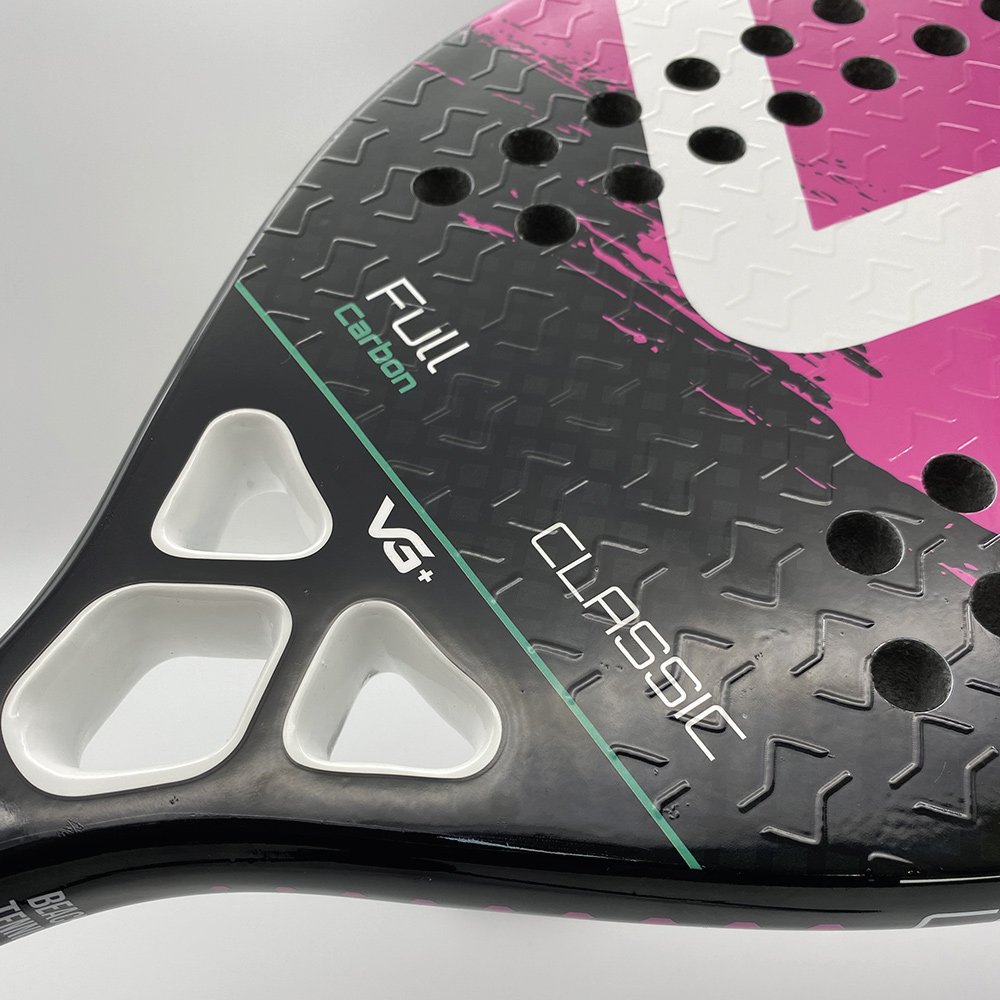 Raquete de Beach Tennis Classic Full Carbon Rosa VG Plus - 4