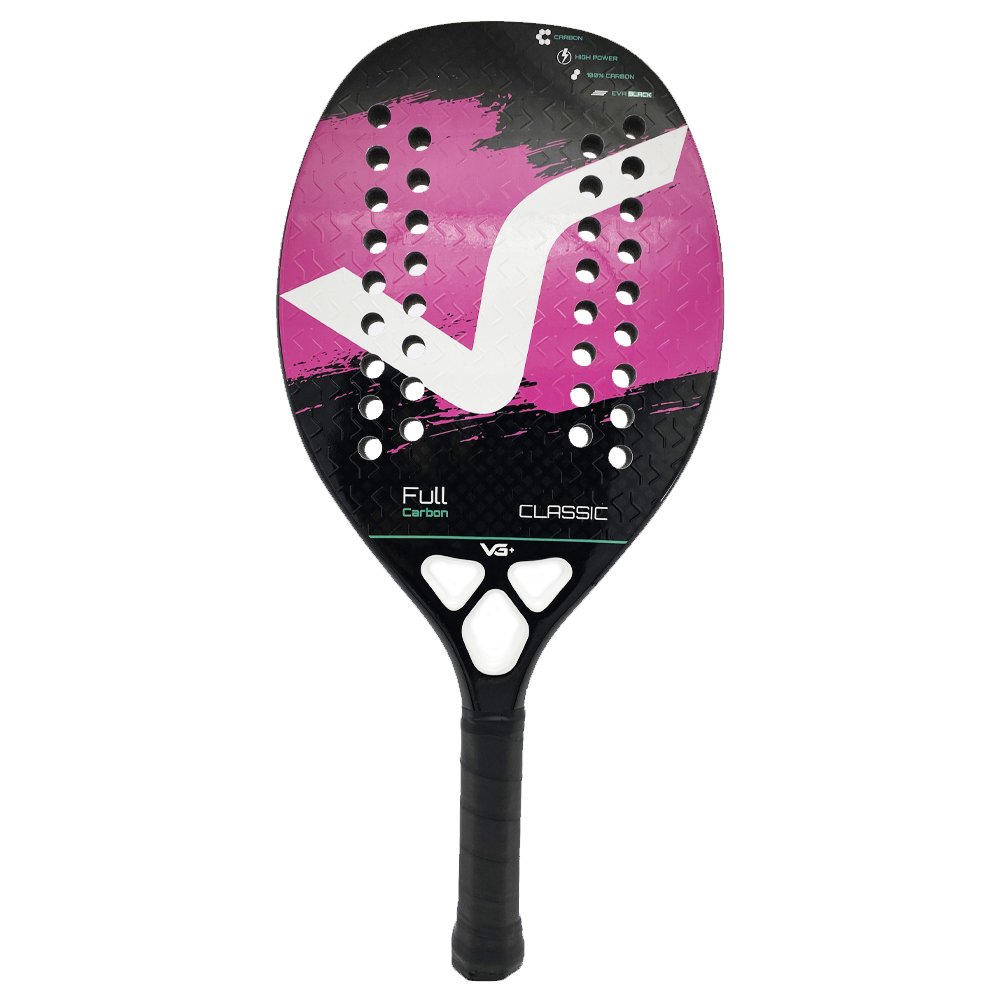 Raquete de Beach Tennis Classic Full Carbon Rosa VG Plus - 1