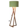 Luminária Tripé Moderna Sala Leitura com Cupula e Pés em Madeira Luxo Bella Cor Verde - 1
