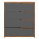 Ver imagem 3 de Cômoda 4 Gavetas Atria Amendola/grafito Demobile