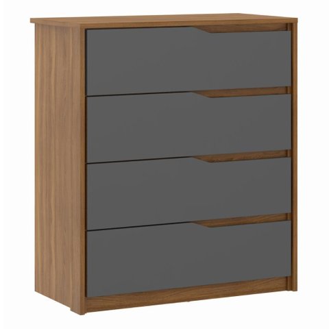 Cômoda 4 Gavetas Atria Amendola/grafito Demobile