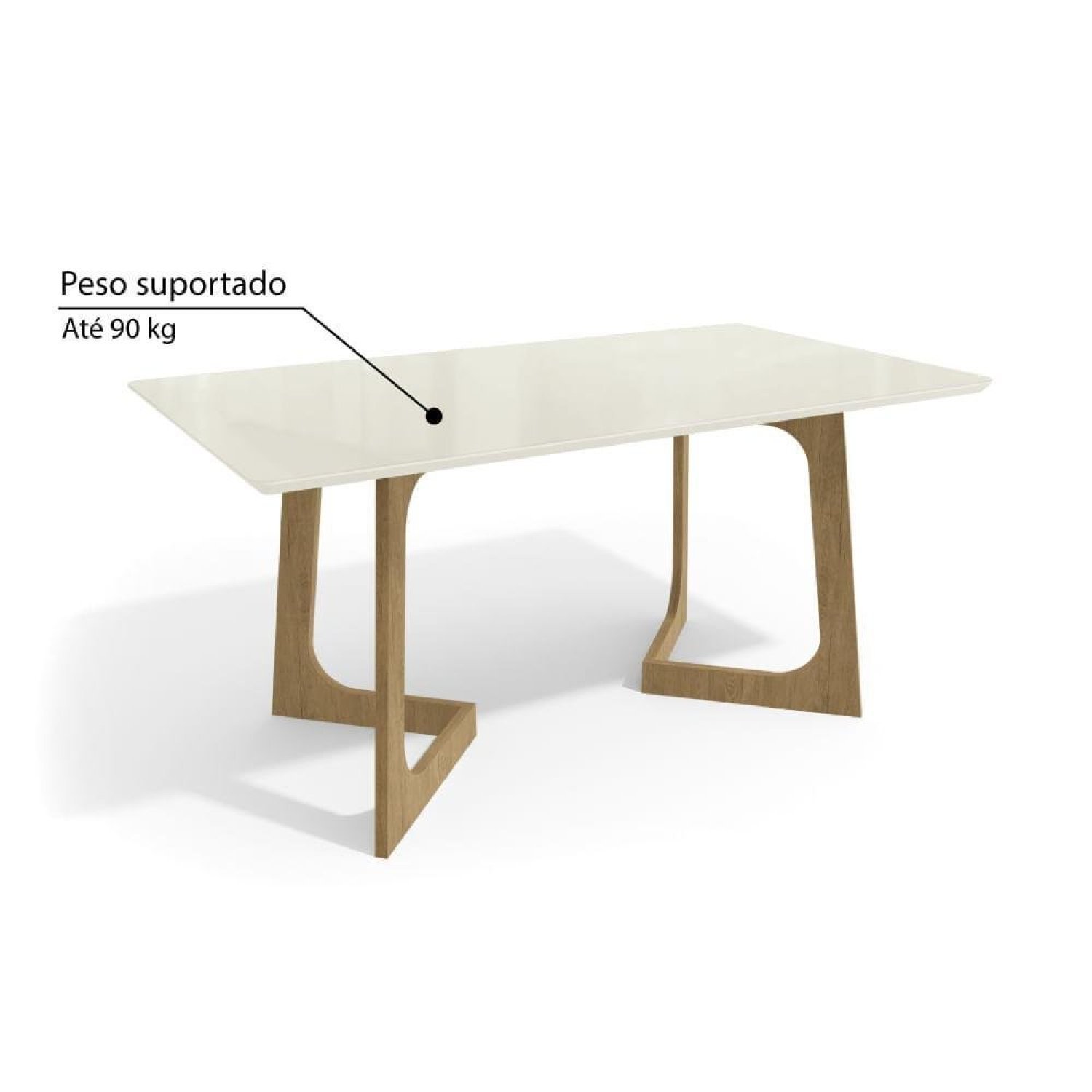 Conjunto Sala de Jantar com Mesa e 6 Cadeiras - 2