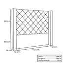 Ver imagem 3 de Cabeceira Casal 140cm Linho Rústico Vicenza