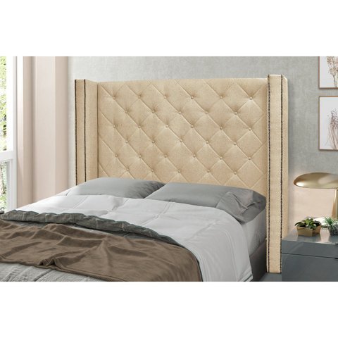 Cabeceira Queen 160cm Linho Vicenza Amarelo