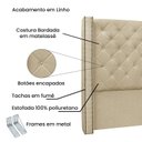 Ver imagem 4 de Cabeceira Queen 160cm Linho Vicenza Amarelo