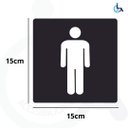 Ver imagem 2 de Placa Banheiro Masculino 15x15 Acrílico
