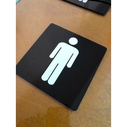 Placa Banheiro Masculino 15x15 Acrílico - 8