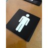 Placa Banheiro Masculino 15x15 Acrílico - 8
