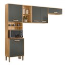Ver imagem 2 de Cozinha Completa Maria Flor 5 Portas Freijó/chumbo - Nicioli