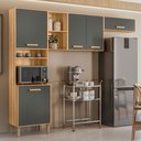 Ver imagem 1 de Cozinha Completa Maria Flor 5 Portas Freijó/chumbo - Nicioli