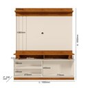 Ver imagem 7 de Estante Painel Home Goiás 150cm para TV 55 Polegadas MDP Ripado Porta Correr UV - Offwhite/Canela