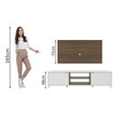 Ver imagem 5 de Rack Madesa Metz e Painel para Tv até 55 Polegadas - Branco/rustic/rustic