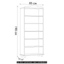 Ver imagem 4 de Estante Livreiro 85cm com Prateleiras Pé Madeira Rubia Freijó F07 - Mpozenato