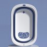 Banheira para Bebê Infantil Retrátil Dobrável Modelo Slim 38 Litros - 0 a 4 Anos de Idade:Azul - 4