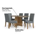 Ver imagem 3 de Mesa de Jantar Retangular Lótus 6 Cadeiras