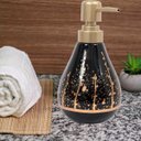 Ver imagem 2 de Porta Sabonete Liquido de Cerâmica Premium 3d Preto Lavabo