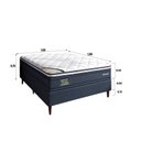 Ver imagem 3 de Cama Box Casal Toronto Pkt 10 Eps Spring Luxo Cinza/Branco