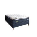 Ver imagem 2 de Cama Box Casal Toronto Pkt 10 Eps Spring Luxo Cinza/Branco