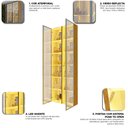 Ver imagem 2 de Cristaleira Conjunto 2 Torres Luminare Reflecta LED 100% MDF Naturale - Gelius