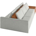 Ver imagem 7 de Sofá Ilha Modular para Sala 342cm com Puff Dublin K01 Linho Cinza Sintético Caramelo - Lyam Decor