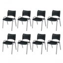 Ver imagem 1 de Cadeira Iso Base Cinza Escola, Escritório Preto Kit 8 Un
