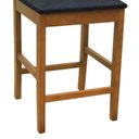 Ver imagem 5 de Banqueta Média Pérola Madeira Maciça Telinha C/ 62cm - Amêndoa - Assento Estof. Linho Preto Textura