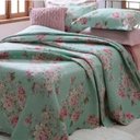 Ver imagem 1 de Kit Cobre Leito Colcha Daily Casal 3 Peças Dupla Face Estampado - Floral 57 - 100% Poliéster