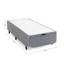 Ver imagem 3 de Base Box Baú Solteiro 88x188x35cm Merida