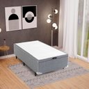 Ver imagem 1 de Base Box Baú Solteiro 88x188x35cm Merida Cinza Herval