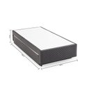 Ver imagem 5 de Base Box Solteiro com Colchão Auxiliar de Mola 88x188x28cm Seattle Cinza/Chumbo Herval
