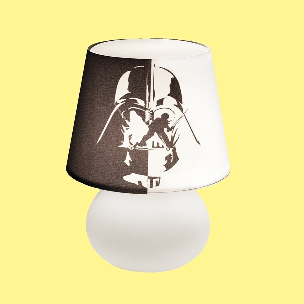 Luminária Abajur de Mesa Darth Vader Black And White Star Wars - 1