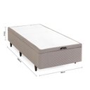 Ver imagem 3 de Base Box Baú Solteiro 88x188x35cm Merida Bege Herval