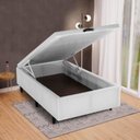 Ver imagem 1 de Base Box Baú Solteiro 88x188x35cm Merida Branco Herval