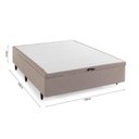 Ver imagem 5 de Base Box Baú Casal 138x188x35cm Merida Bege Herval