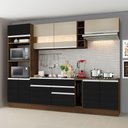 Ver imagem 2 de Armário de Cozinha Vicenza com Balcão Rustic Preto Rustic