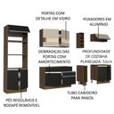 Ver imagem 4 de Armário de Cozinha Vicenza com Balcão Rustic Preto Rustic