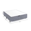 Ver imagem 6 de Base Box Baú Casal 138x188x35cm Merida Cinza Herval
