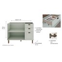 Ver imagem 3 de Armário de Cozinha Modulada Balcão de Pia 1,20m Iluminata 100% Mdf Genialflex - Verde Mint
