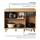 Ver imagem 5 de Balcão para Cozinha 3 Portas 1 Gaveta 120cm Cristal Cinza/Cinamomo/Grafite