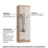 Guarda Roupa Modulado Infinity com 2 Portas e Espelho - 2