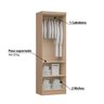 Guarda Roupa Modulado Infinity com 2 Portas e Espelho - 3