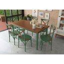 Ver imagem 2 de Mesa Colors em Madeira Maciça Quadrada 6 Lugares - 160 X 80cm Verde