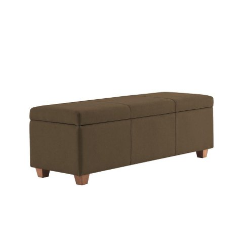 Recamier Bau Dubai 1,20m Suede Marrom - Inova Decorações