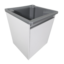 Tanque Lavanderia 26l Gabinete Mdf Suspenso Suporte Torneira de Bancada - 7